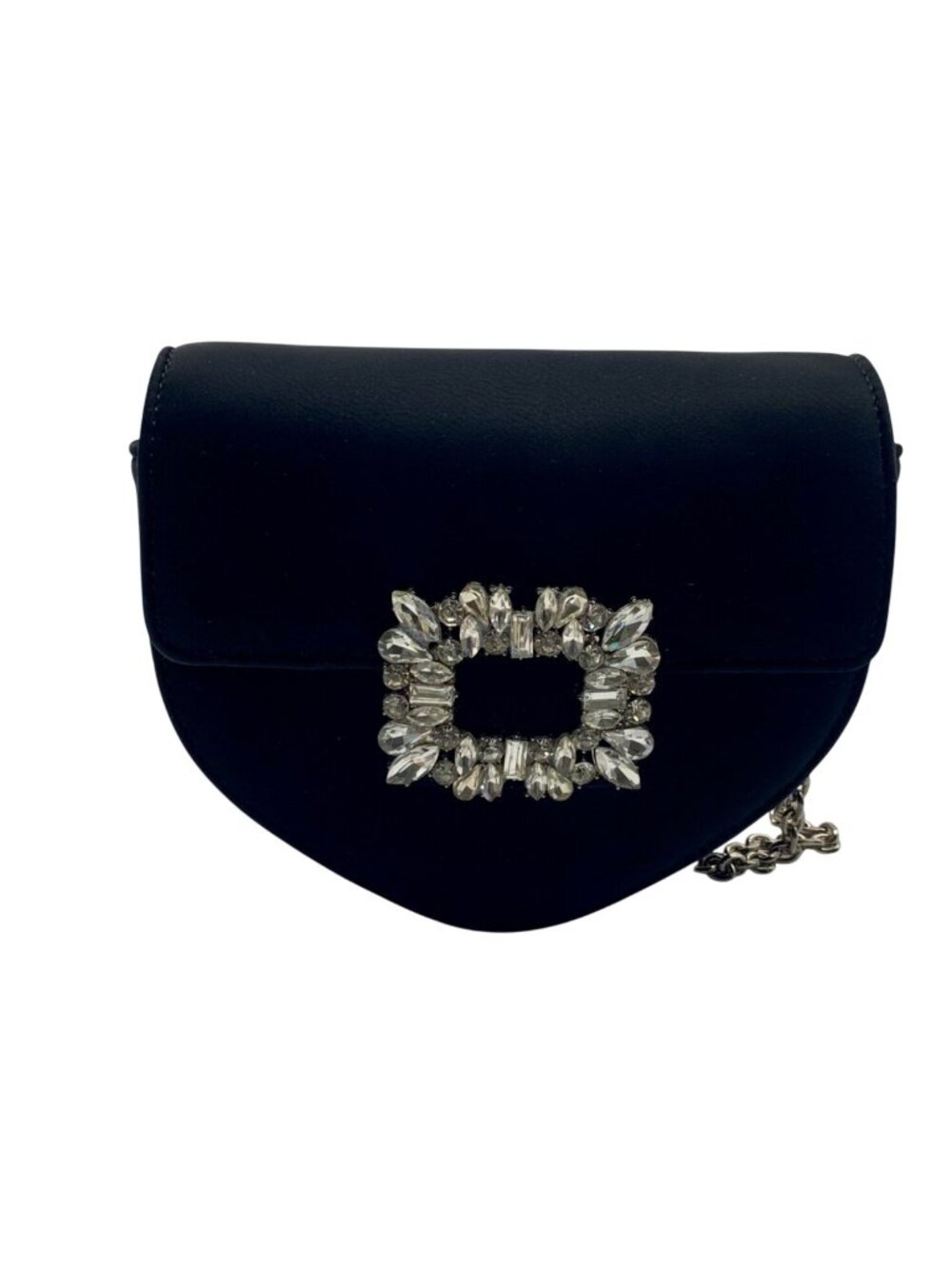 MMs Brands Black Faux Leather Crossbody Bag